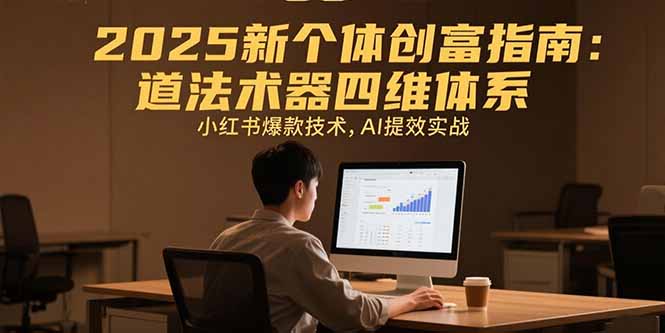 2025新个体创富指南：道法术器四维体系，小红书爆款技术，AI提效实战-清风网创资源站