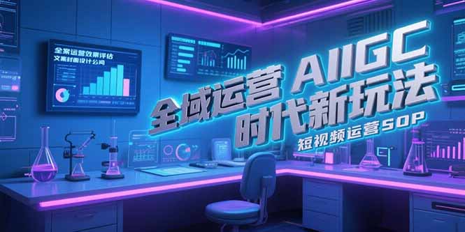 全域运营AIGC时代新玩法，文案封面设计公式，短视频运营SOP-清风网创资源站