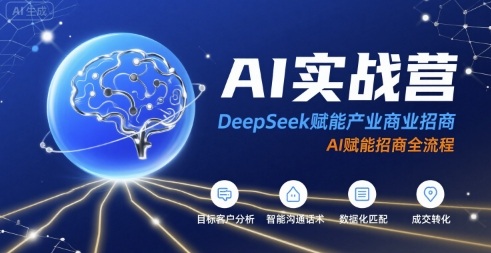 AI实战营：DeepSeek赋能产业商业招商，AI赋能招商全流程-清风网创资源站