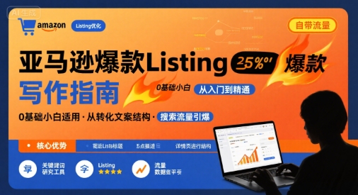 亚马逊爆款Listing写作方法，亚马逊0基础小白也能写爆款自带流量的Listing-清风网创资源站
