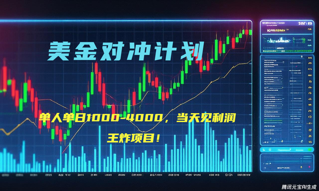 2025年最暴力项目“美金先登计划”最新最强对冲战法，每日实际收益1K-4K-清风网创资源站