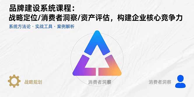 品牌建设系统课程：战略定位/消费者洞察/资产评估，构建企业核心竞争力-清风网创资源站