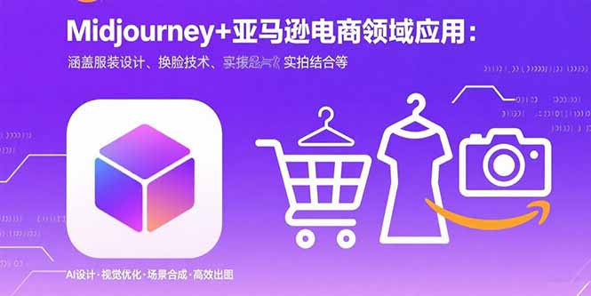 Midjourney+电商领域商业应用：涵盖服装设计、换脸技术、实拍结合等-清风网创资源站