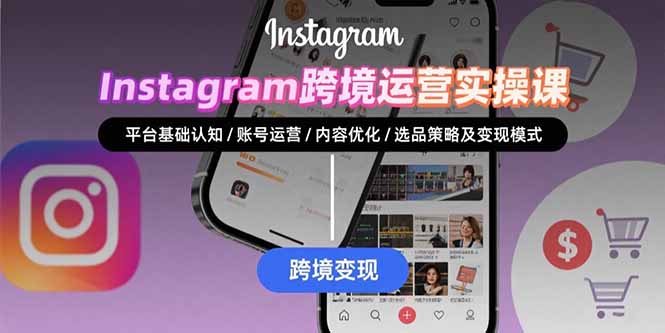 Instagram跨境运营实战：平台认知/账号运营/内容优化/选品策略及变现模式-清风网创资源站