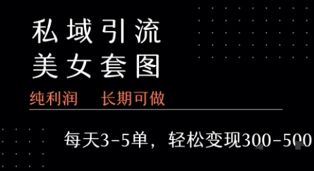 私域卖套图每天3-5单 每单利润99-2张+-清风网创资源站