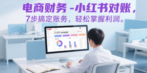 电商财务-小红书对账，7步搞定账务，轻松掌握利润-清风网创资源站