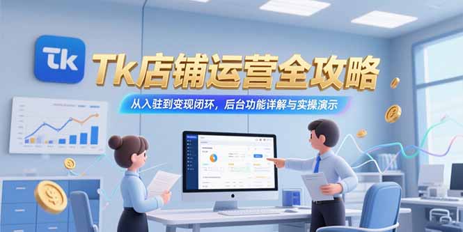 Tk店铺运营全攻略，从入驻到变现闭环，后台功能详解与实操演示-清风网创资源站