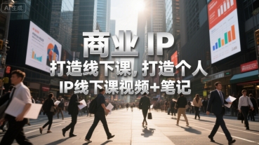 商业IP打造线下课，打造个人 IP线下课视频+笔记-清风网创资源站