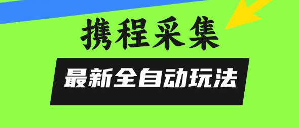 携程信息采集全自动玩法，0风控，无脑开干【揭秘】-清风网创资源站