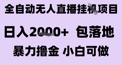 最新全自动抖音无人直播挂G项目，日入2k+ 包落地暴力撸金，小白可做【揭秘】-清风网创资源站