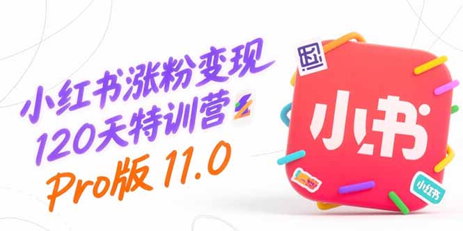 小红书涨粉变现120天特训营Pro版11.0：从0到1掌握平台运营,内容制作和变现-清风网创资源站