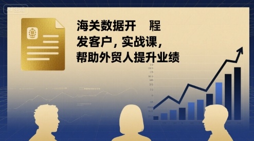 海关数据开发客户实战课，帮助外贸人提升业绩-清风网创资源站