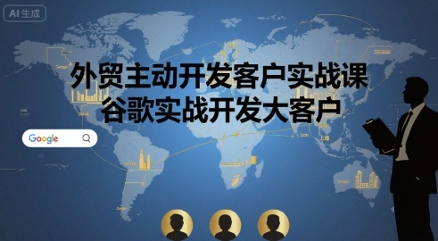 外贸主动开发客户实战课，谷歌实战开发大客户-清风网创资源站
