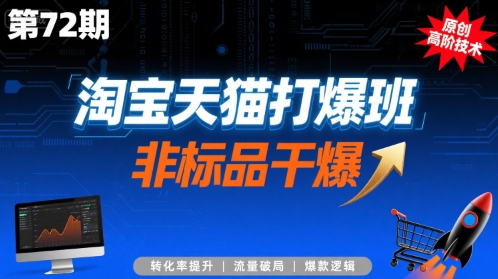 淘宝天猫打爆班原创高阶技术第72期，非标品干爆-清风网创资源站