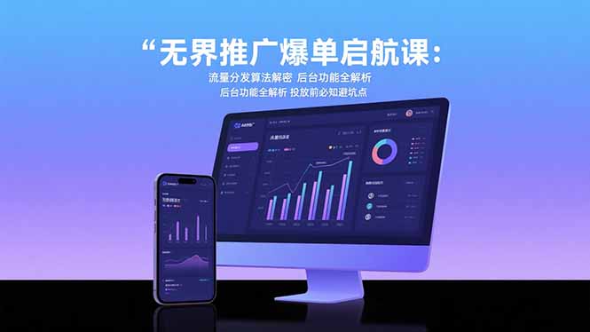 无界推广爆单启航课：流量分发算法解密 后台功能全解析 投放前必知避坑点-清风网创资源站