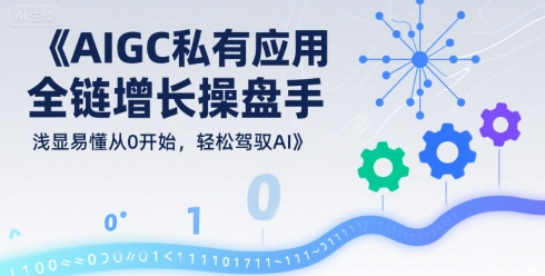 AIGC私有化应用全链增长操盘手，浅显易懂从0开始，轻松驾驭AI-清风网创资源站