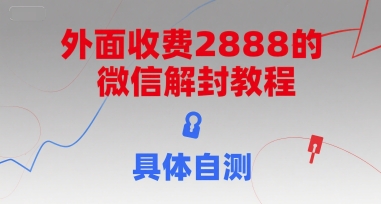 外面收费2888的微信解封教程，具体自测-清风网创资源站