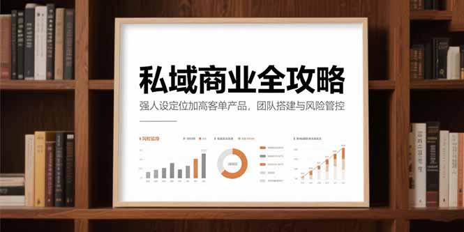 私域商业全攻略，强人设定位加高客单产品，团队搭建与风险管控-清风网创资源站