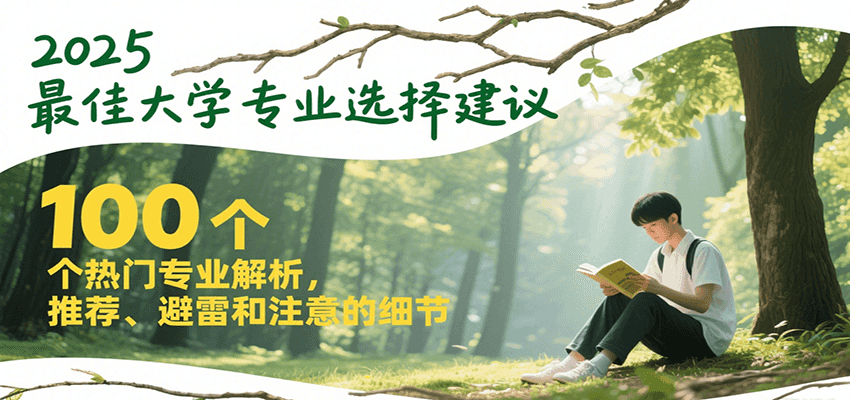 2025最佳大学专业选择建议，100个热门专业解析，推荐、避雷和注意的细节-清风网创资源站