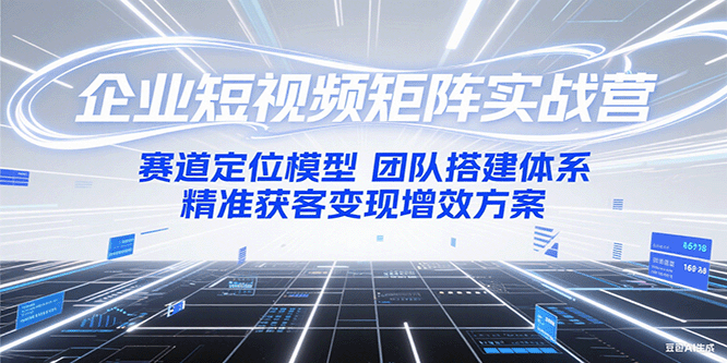 企业短视频矩阵实战营：赛道定位模型+团队搭建体系+精准获客变现增效方案-清风网创资源站