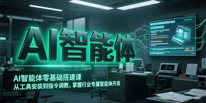 AI智能体零基础搭建课，从工具安装到指令调教，掌握行业专属智能体开发…-清风网创资源站