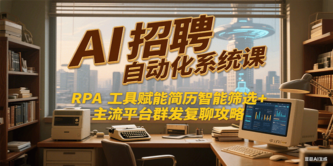 AI招聘自动化系统课，RPA工具赋能简历智能筛选+主流平台群发复聊全攻略-清风网创资源站