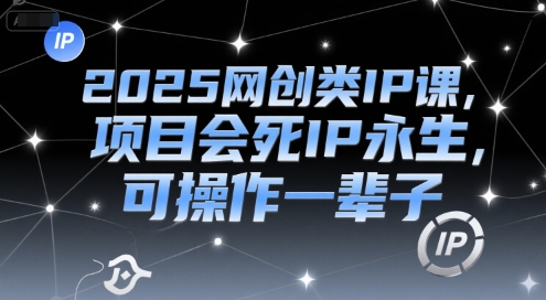 2025网创类IP课，项目会死IP永生，可操作一辈子-清风网创资源站