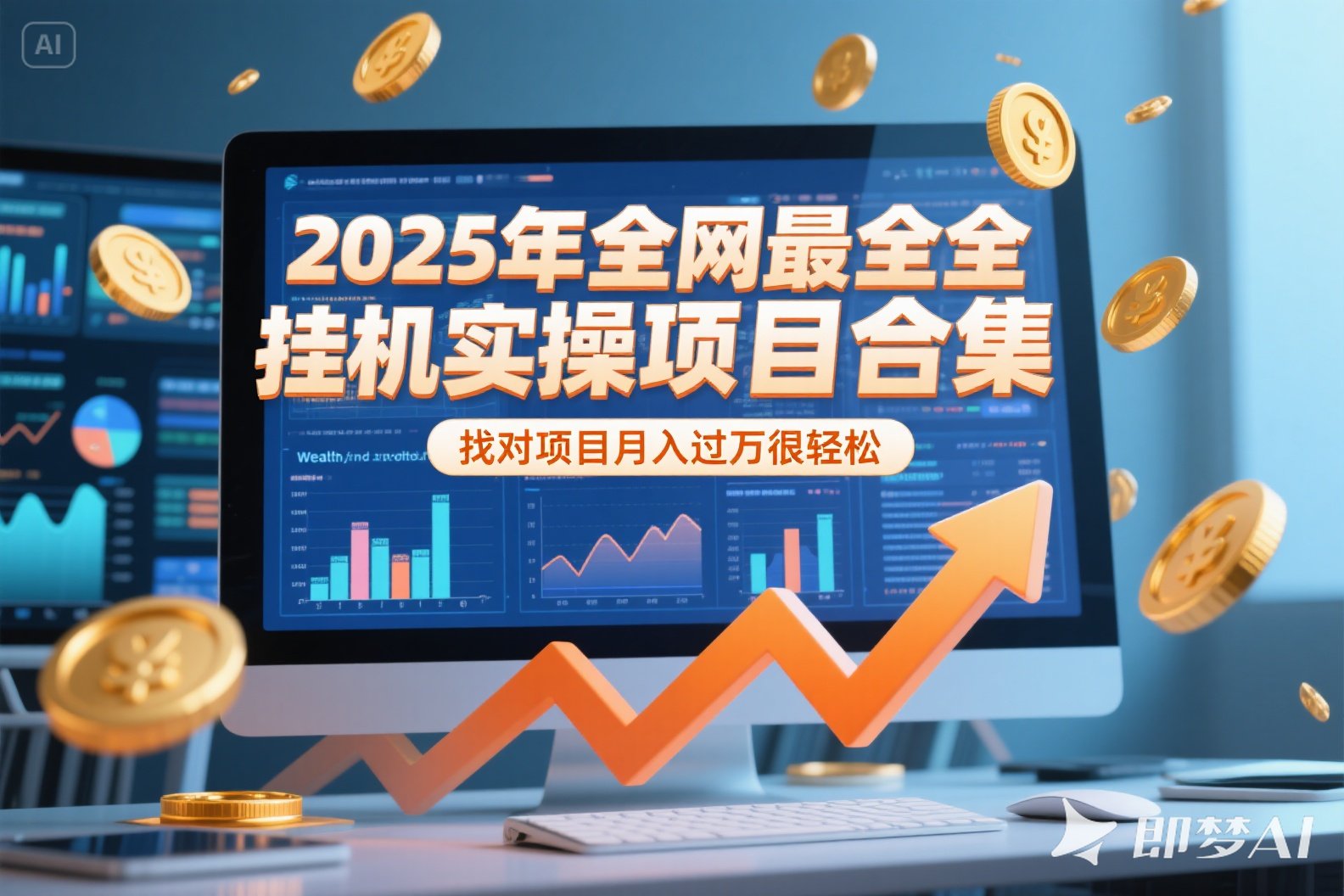 2025年挂机实操项目实操演练，挂机类型，AI直播类型，轻资产创业类型…-清风网创资源站