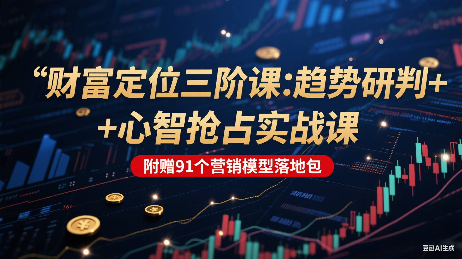 财富定位三阶：趋势研判 + 心智抢占实战课，附赠91个营销模型落地包-清风网创资源站